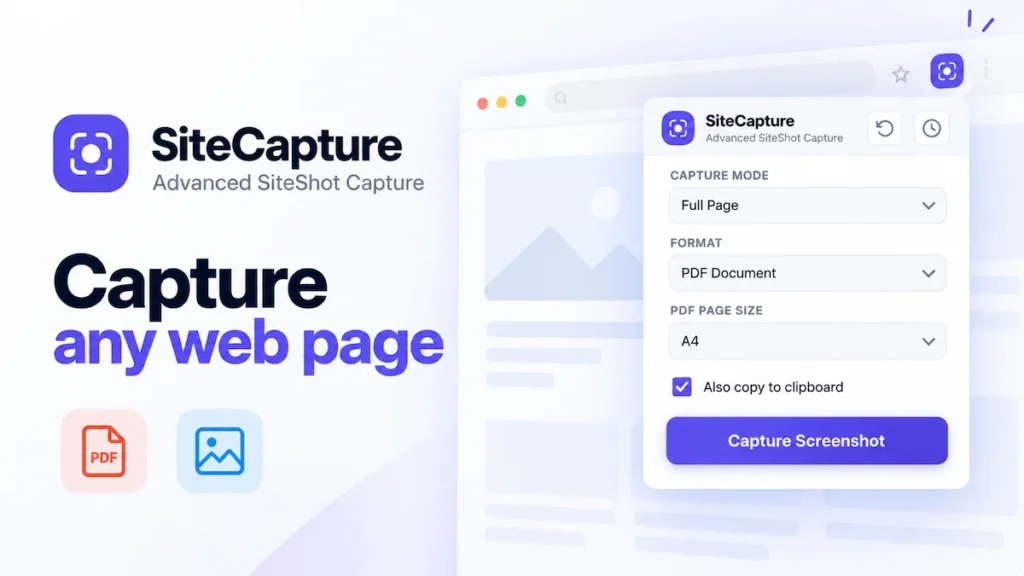 SiteCapture : Full Page Screenshot