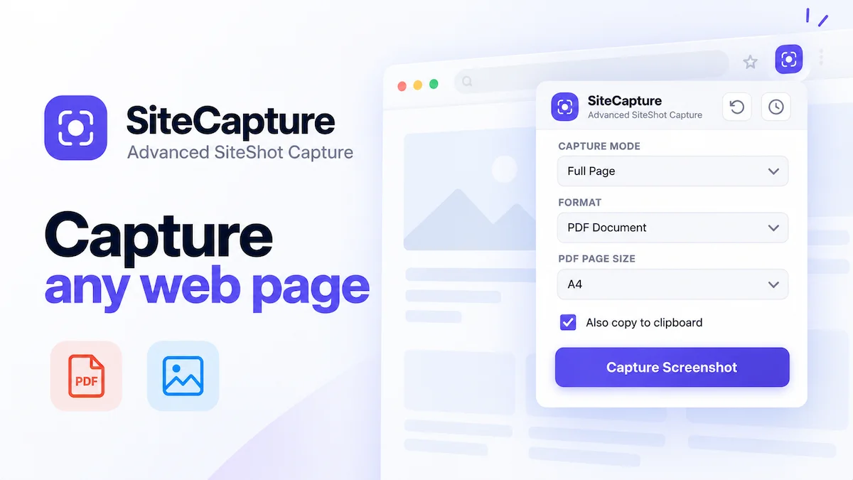 SiteCapture : Full Page Screenshot